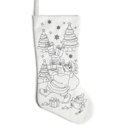 Chaussette de Noël à colorier 16xH25cm < Gifi