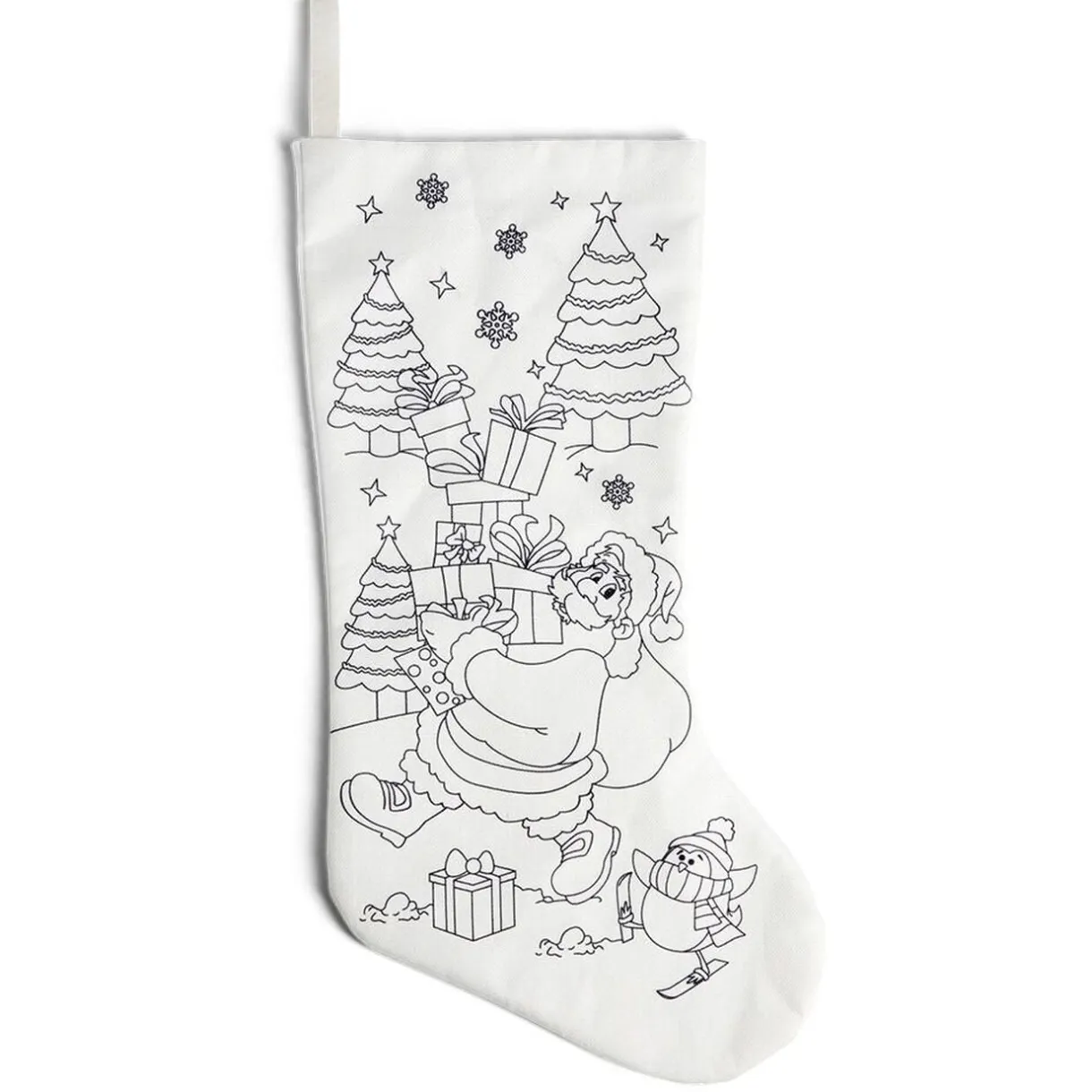 Chaussette de Noël à colorier 16xH25cm < Gifi