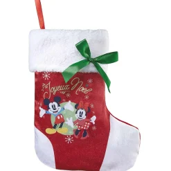 Chaussette de Noël Disney Mickey et Minnie rouge