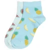 Chaussettes dépareillées basses motif pastèque/ananas - T36/40 < Gifi Best