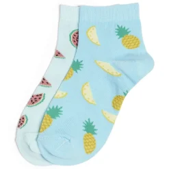 Chaussettes dépareillées basses motif pastèque/ananas - T36/40 < Gifi Best