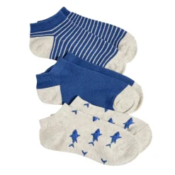 Chaussettes enfant garçon tige courte polycoton 3 paires 31/35