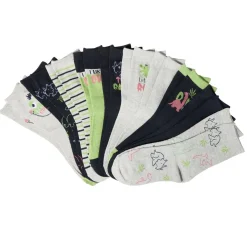 Chaussettes enfant x10 coton et polyester avec motif (2 modèles)