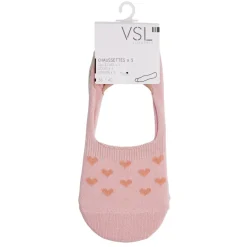 Chaussettes femme invisible tige ultra courte polycoton 3 paires 36/40 < Gifi Online