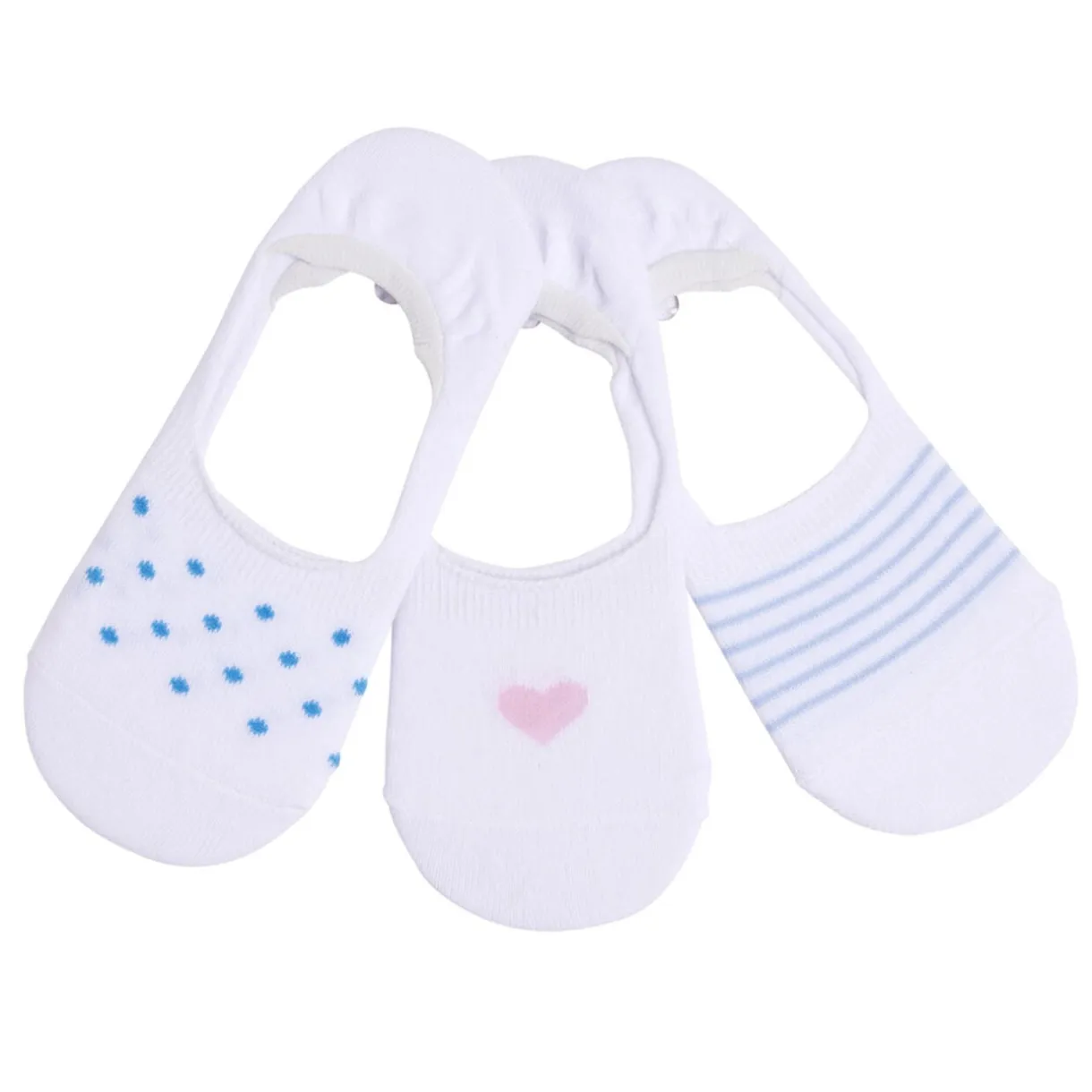 Chaussettes femme invisible tige ultra courte polycoton 3 paires 36/40 < Gifi Online
