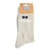 Chaussettes femme tige haute Feignasse pailletté beige T36/40 < Gifi Best