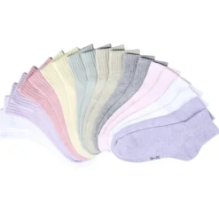 Chaussettes femme x10 tige basse polyester 36/40 (2 modèles multicolore ou blanc) < Gifi Sale