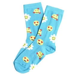 Chaussettes fille bleues motifs smileys T26/35 < Gifi Sale