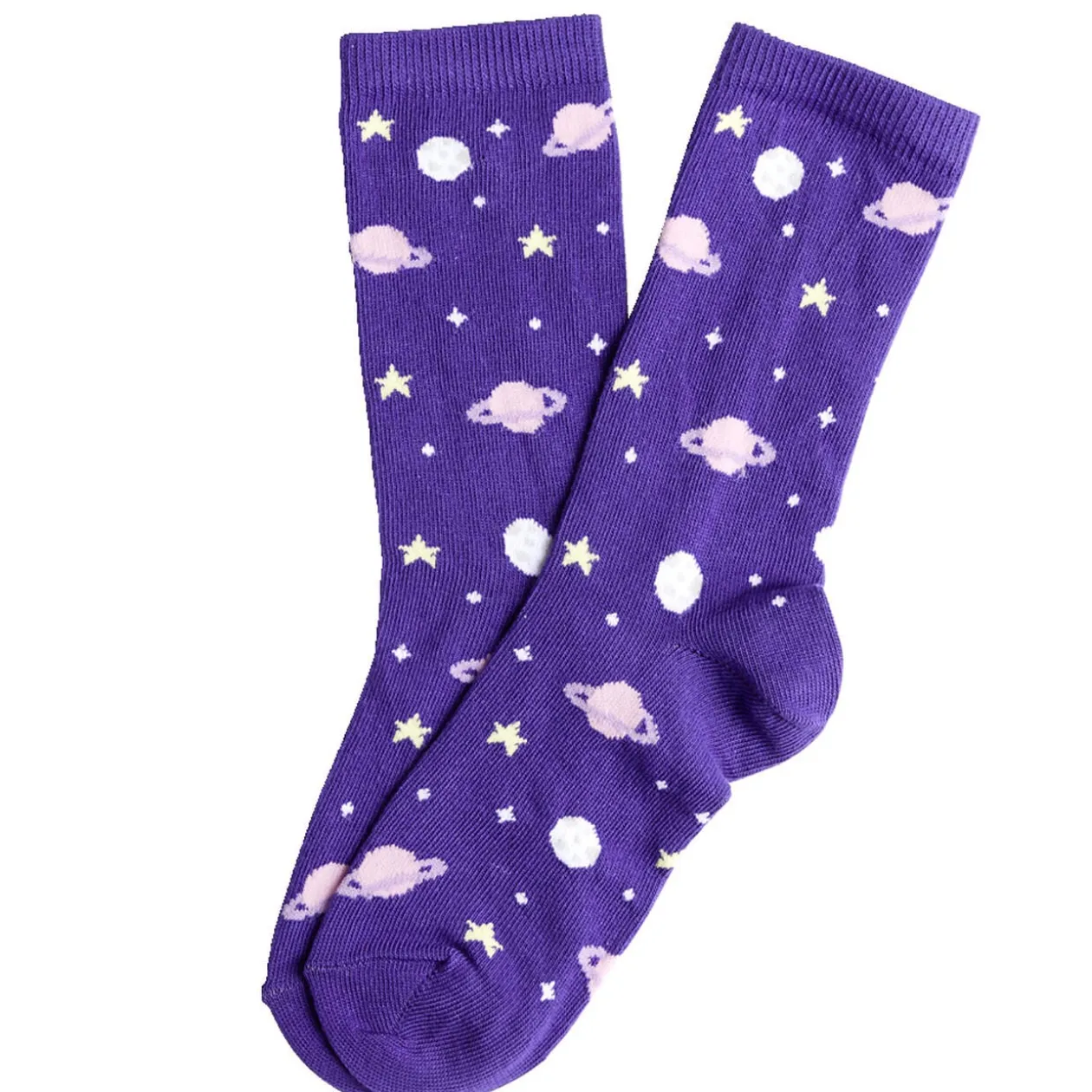 Chaussettes fille violettes motif galaxie T26/35