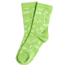 Chaussettes garçon vertes motifs dinosaures T26/35