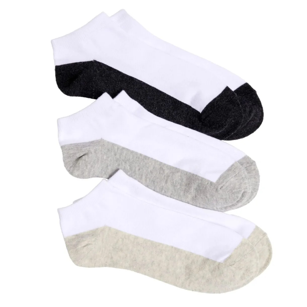 Chaussettes homme tige courte polycoton 3 paires 41/45 < Gifi Outlet