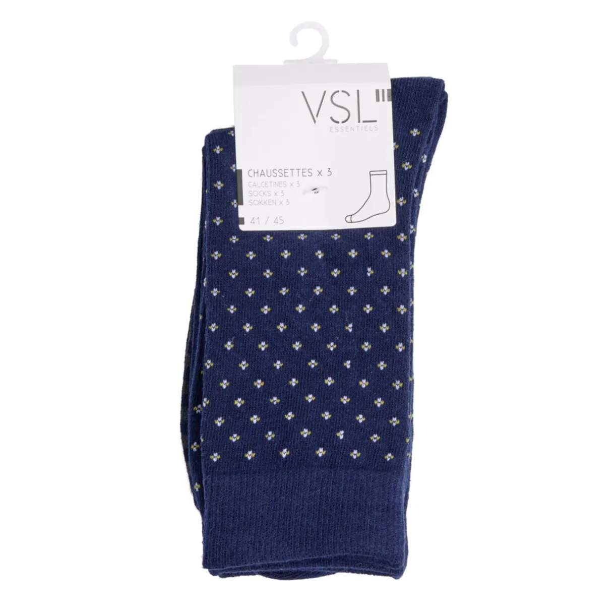 Chaussettes homme tige longue polycoton 3 paires 41/45 < Gifi New
