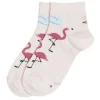 Chaussettes originales basses motif flamant rose - T36/40