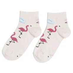 Chaussettes originales basses motif flamant rose - T36/40