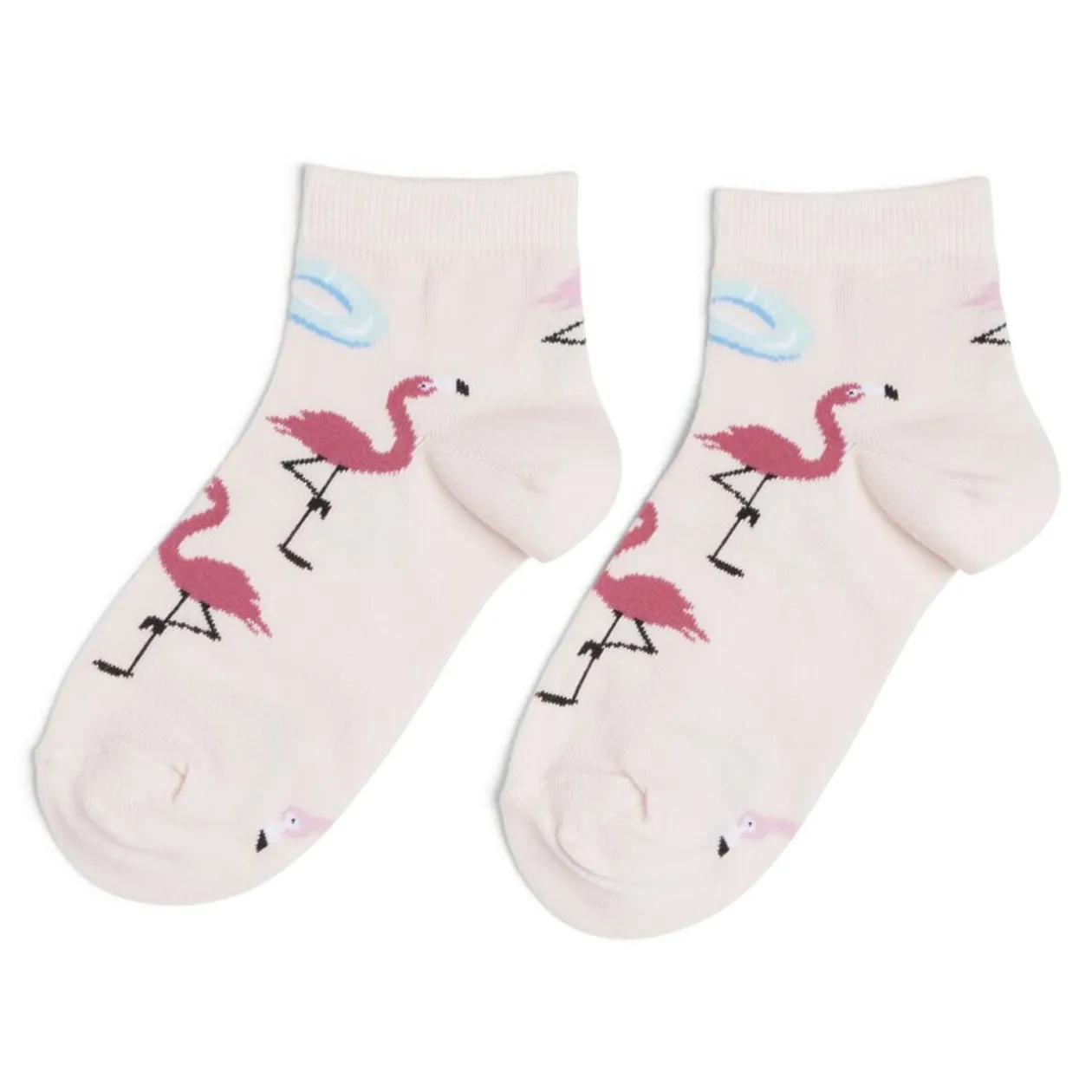 Chaussettes originales basses motif flamant rose - T36/40