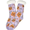 Chaussettes unisexes Halloween polaire noir et orange taille unique (2 modèles) < Gifi Online