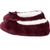 Chaussons ballerines fourrés femme rouge bordeaux 38/39