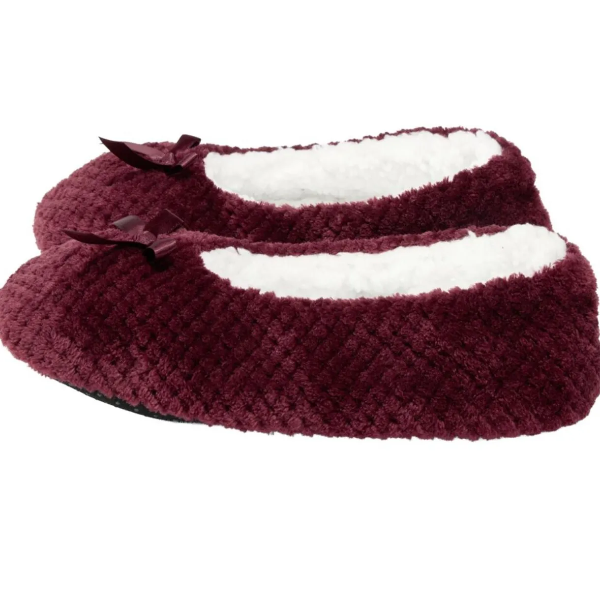 Chaussons ballerines fourrés femme rouge bordeaux 40/41 < Gifi