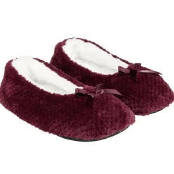 Chaussons ballerines fourrés femme rouge bordeaux 36/37 < Gifi Best
