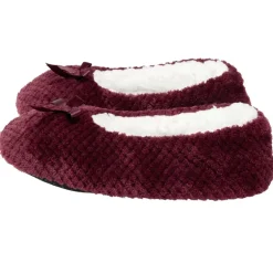 Chaussons ballerines fourrés femme rouge bordeaux 36/37 < Gifi Best