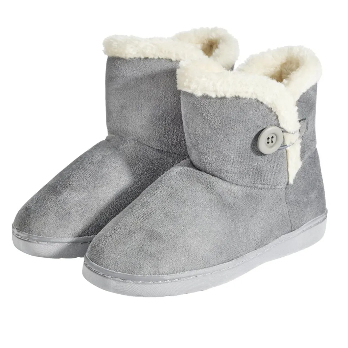 Chaussons bottes fourrées femme grises - pointure 36 à 41 < Gifi Online