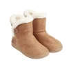 Chaussons bottes fourrées femme marron T36 à T42