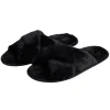 Chaussons femme noir peluche brides croisée T36/37 < Gifi Sale
