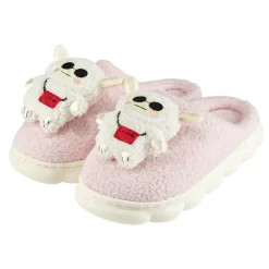 Chaussons Gromimis peluche mouton blanc et rose L30cm < Gifi New