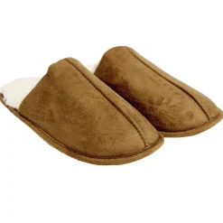 Chaussons homme marron fourrés blancs 42/43 < Gifi Clearance