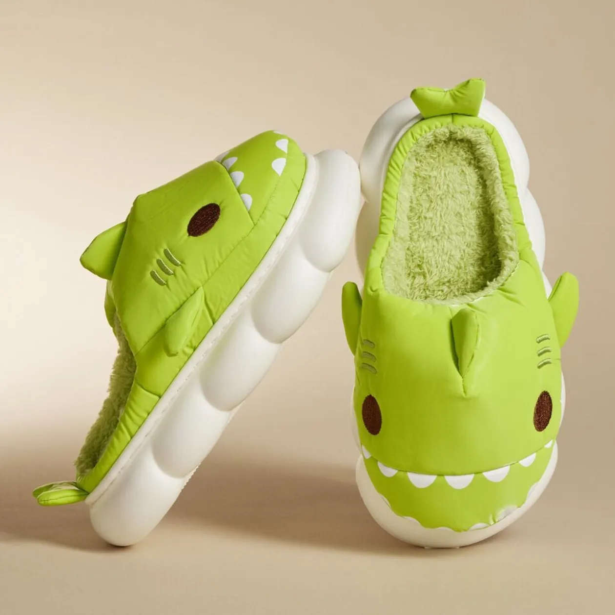 Chaussons mixtes requin verts T36 à T45