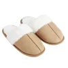 Chaussons mules femme marron fourrées T38/39 < Gifi
