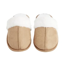 Chaussons mules femme marron fourrées T38/39 < Gifi