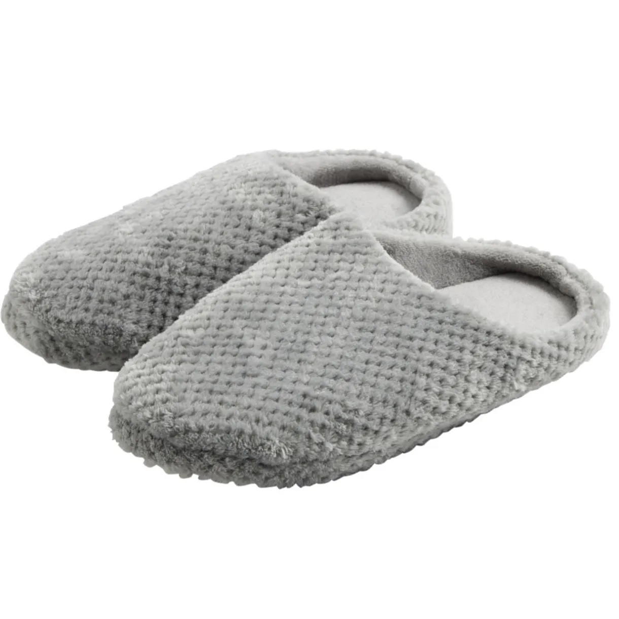 Chaussons mules unisexe gris motif quadrillé T36/37 < Gifi Hot