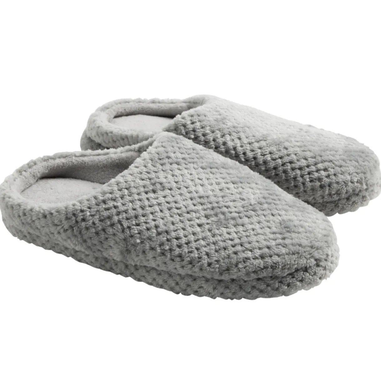 Chaussons mules unisexe gris motif quadrillé T36/37 < Gifi Hot