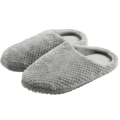 Chaussons mules unisexe gris motif quadrillé T38/39