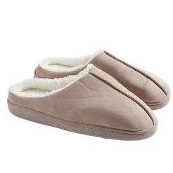 Chaussons mules unisexe gris fourrées T36 à T45 < Gifi Discount