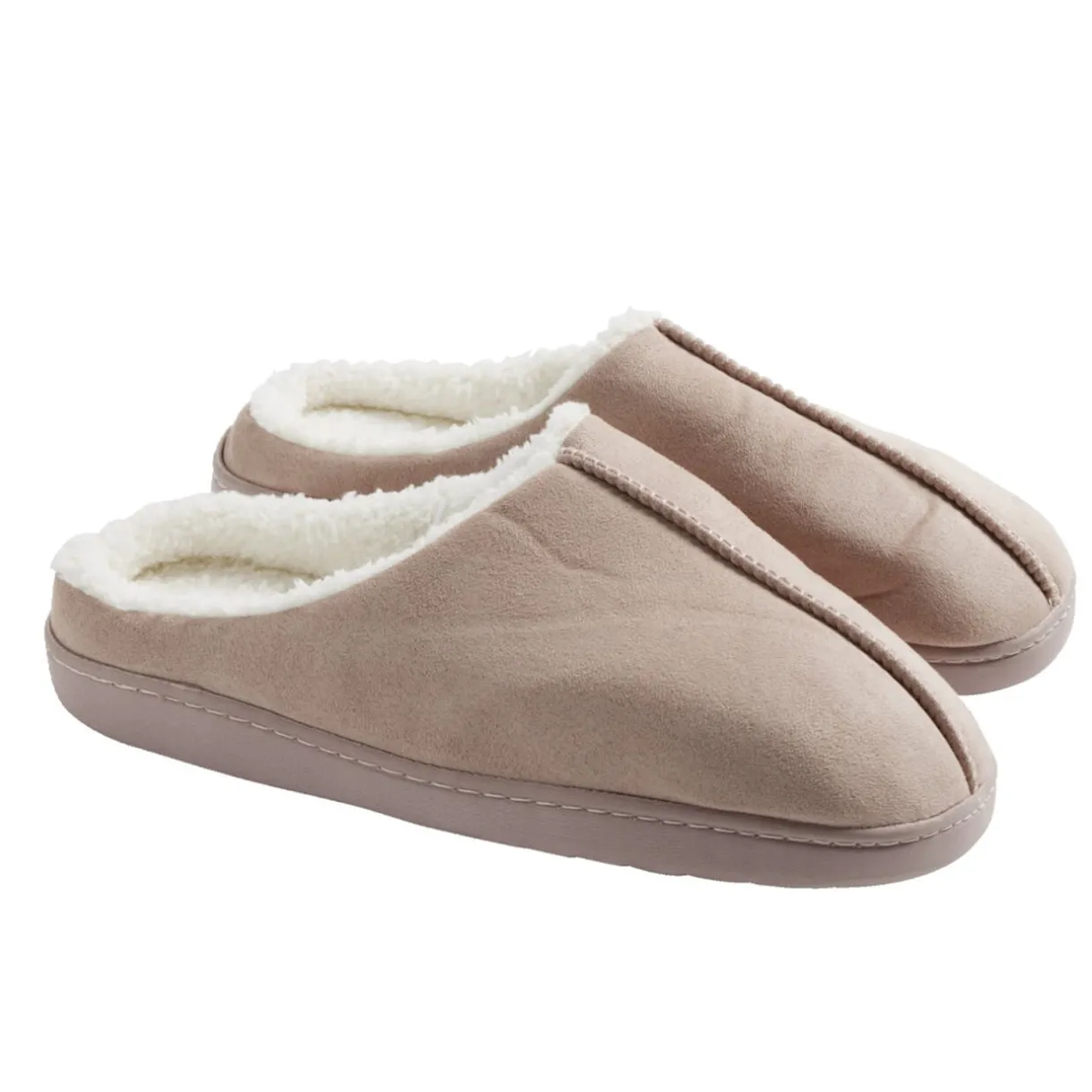 Chaussons mules unisexe gris fourrées T36 à T45 < Gifi Discount