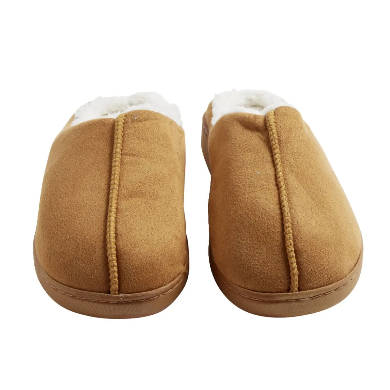 Chaussons mules unisexe marron fourrées T36 à T45