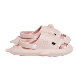 Chaussons requin enfant caoutchouc gris et rose 34/35