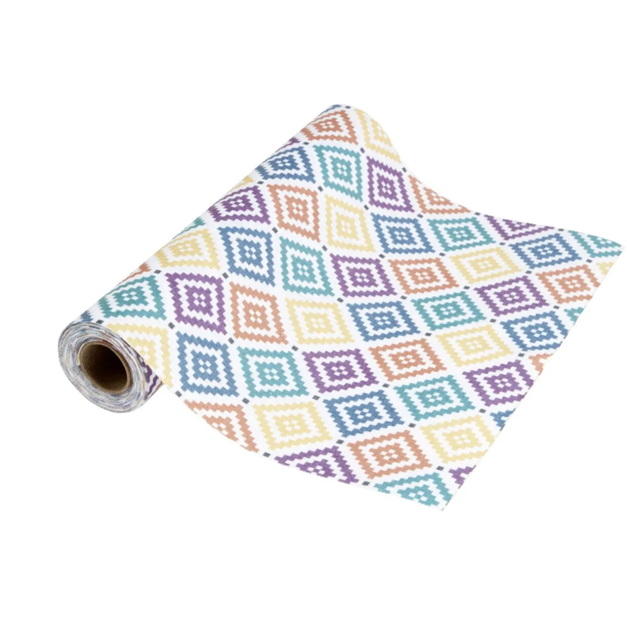 Chemin de table design losange polyester et coton 400x28cm < Gifi