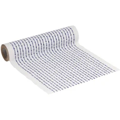 Chemin de table effet Lin motif perle bleu < Gifi Best
