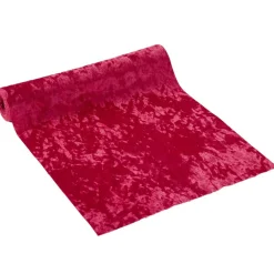 Chemin de table imitation velours L300X28 cm rouge < Gifi Clearance
