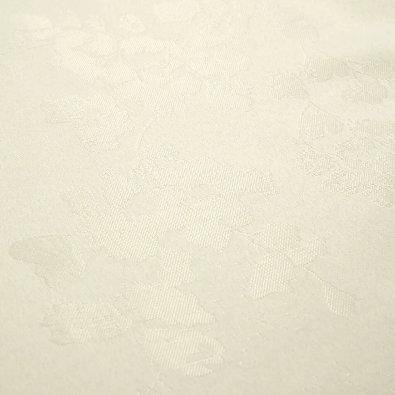 Chemin de table polyester et organza L300X45 cm blanc