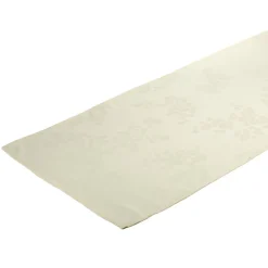 Chemin de table polyester et organza L300X45 cm blanc
