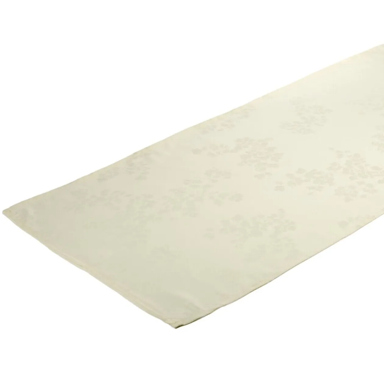 Chemin de table polyester et organza L300X45 cm blanc