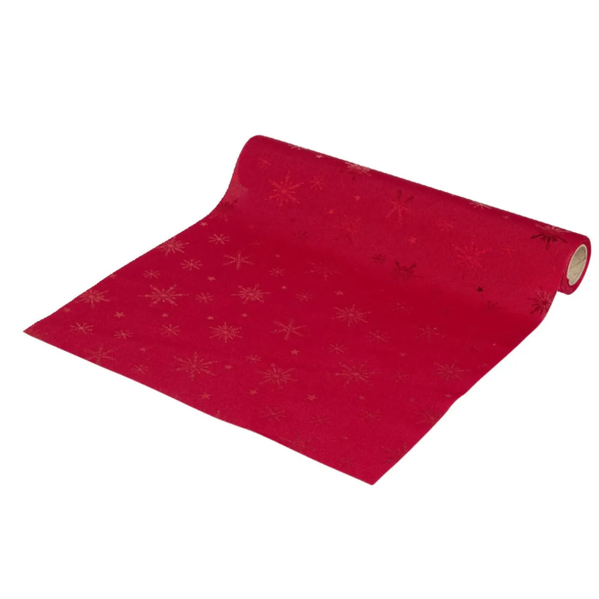 Chemin de table rouge motifs étoiles et flocons 3m < Gifi Best