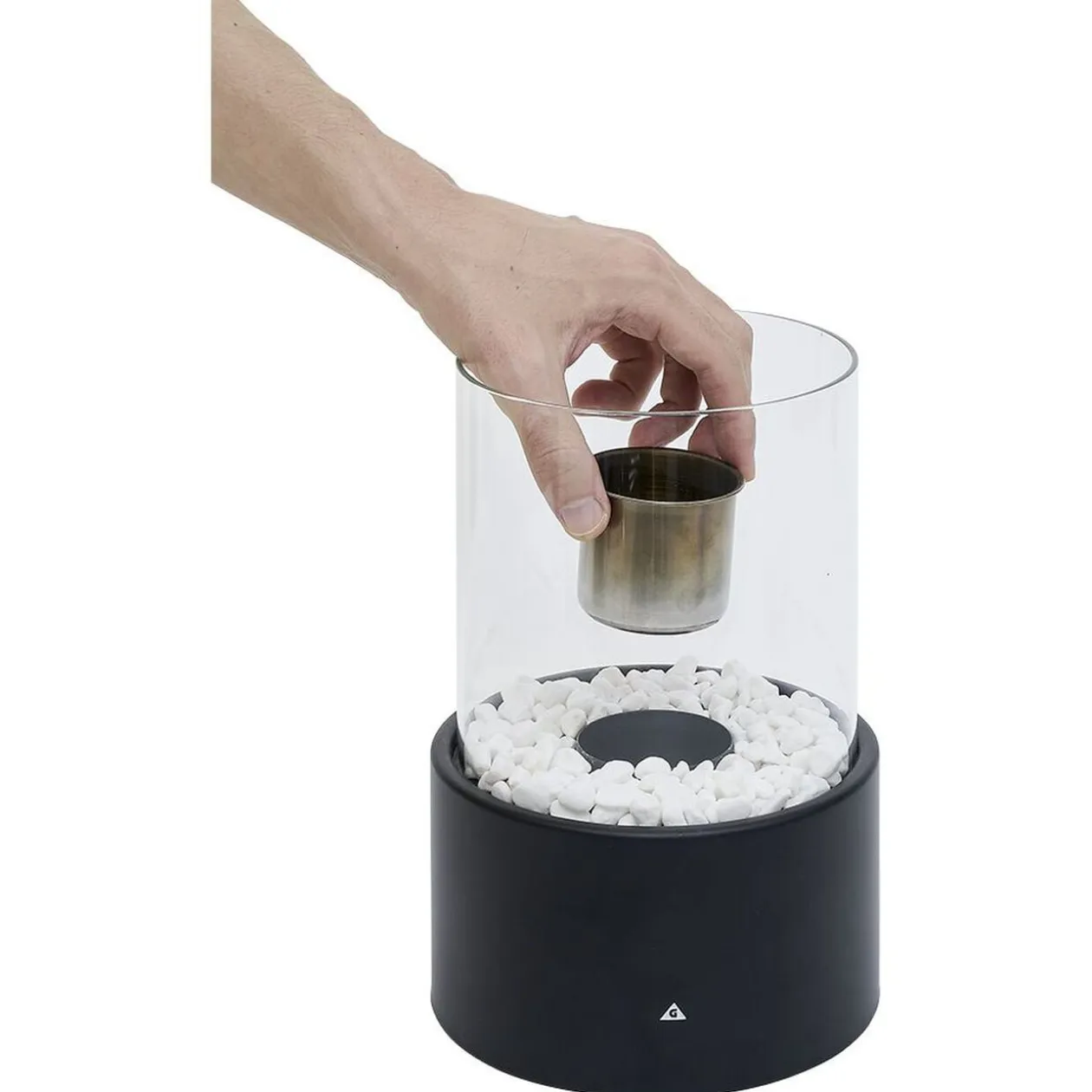 Cheminée de table bioéthanol Ø18XH26,5cm