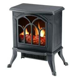 Cheminée électrique chauffante 800-1500W effet flamme 37x23xH44cm