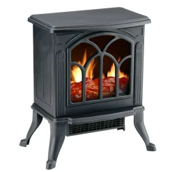 Cheminée électrique chauffante 800-1500W effet flamme 37x23xH44cm