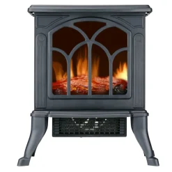 Cheminée électrique chauffante 800-1500W effet flamme 37x23xH44cm